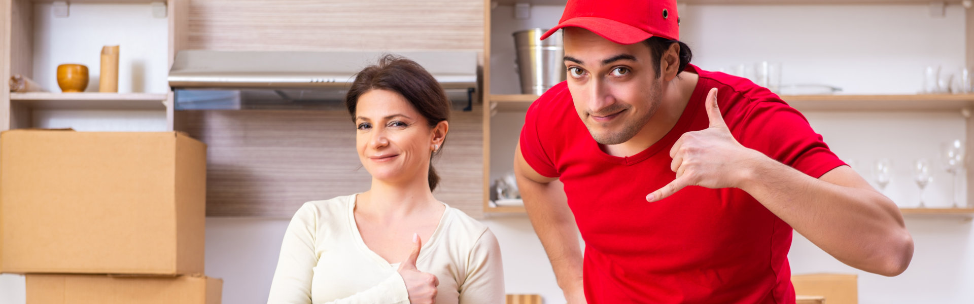 man and woman smiling